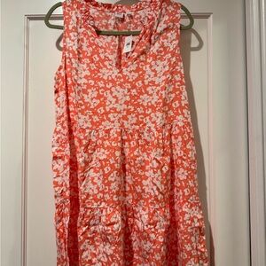 GAP Coral and White Floral Dress